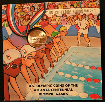 Young Collectors Edition Coin Sets 1996 Atlanta Olympics Swimming coin package front