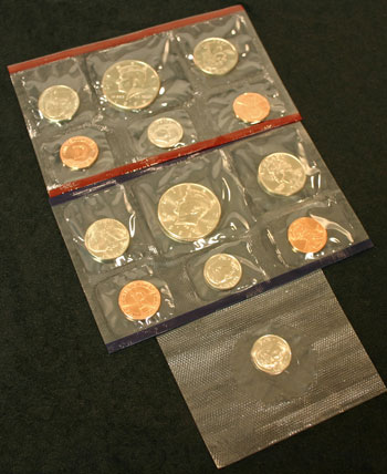 1996 Mint Set obverse images of coins