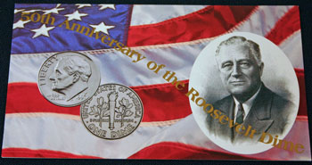 1996 Mint Set w Roosevelt dime insert front