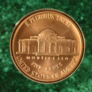 1997 Jefferson Nickel reverse