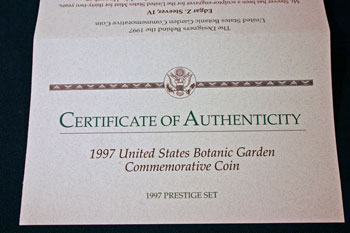 1997 Prestige Set certificate front