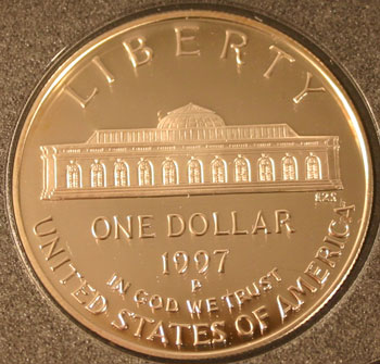 1997 Prestige Set commemorative dollar obverse