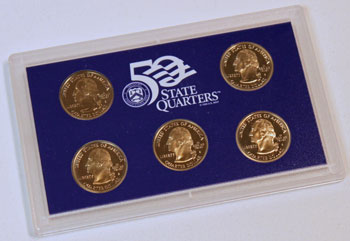 2001 Proof Set obverse images of quarter proof coins