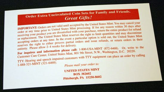 2003 Mint Set re-order as great gifts