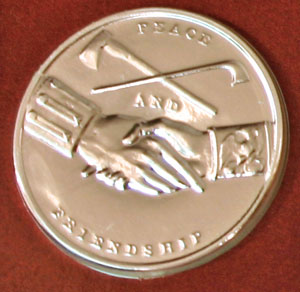 2004 Lewis and Clark replica peace medal reverse