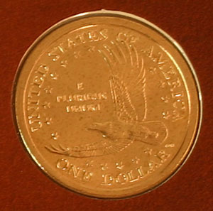 2004 Sacagawea golden dollar reverse