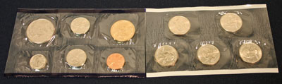 2005 Mint Set obverse view uncirculated coins minted in Philadelphia
