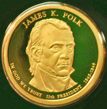 2009 Proof Set 11th Presidential Dollar James K. Polk