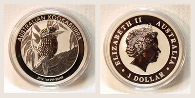 2014 Silver Kookaburra coin