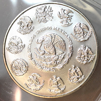 2015 Silver Libertad one-ounce silver coin reverse