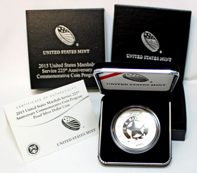 2015 US Marshals Service Commemorative Silver Dollar Coin Proof