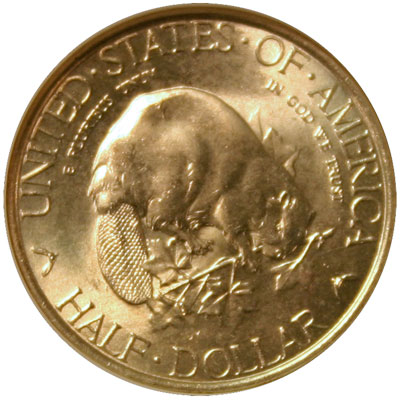 Albany New York Charter half dollar commemorative coin reverse