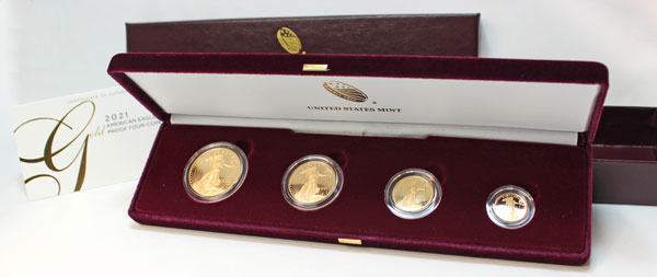 2021 Gold American Eagle Proof Four-Coin Set