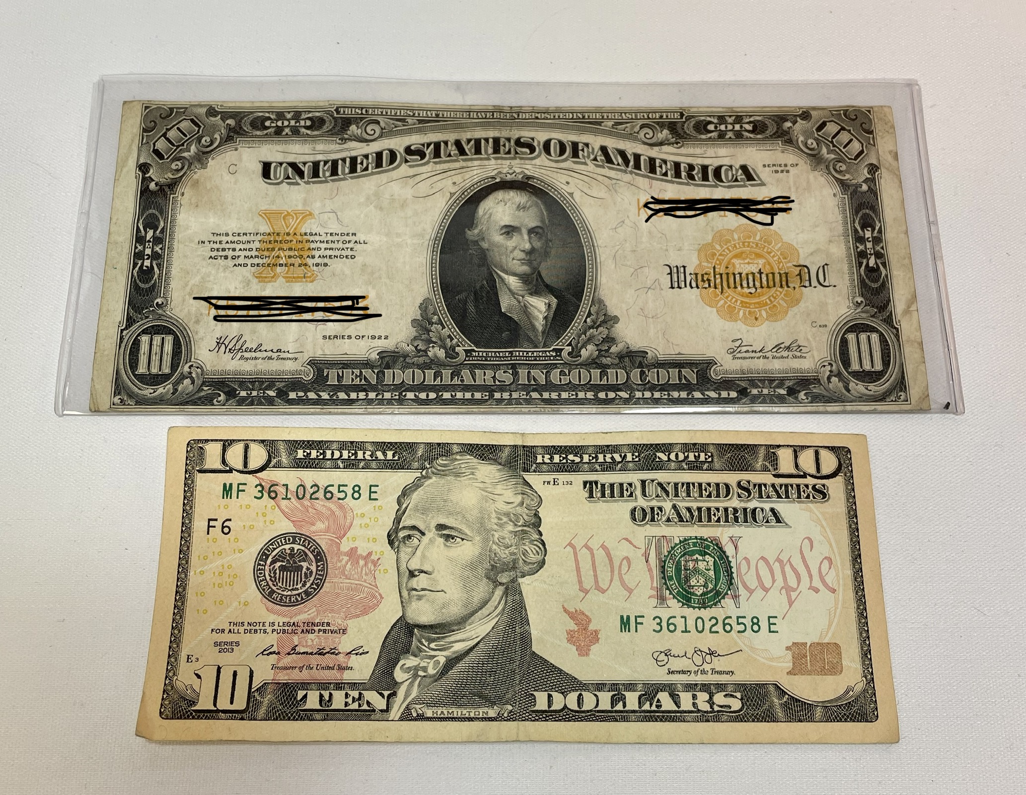 Gold Certificate Ten Dollars Series 1922