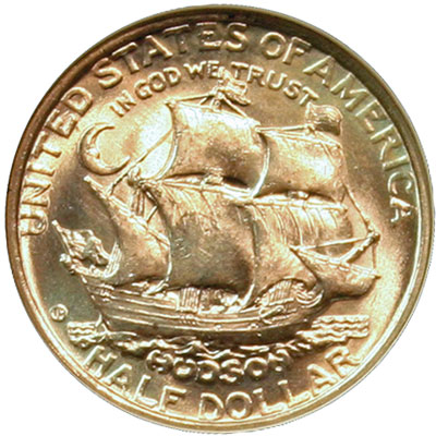 Hudson NY Sesquicentennial Half Dollar commemorative coin obverse