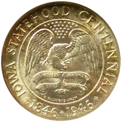 1870-1970- 100 Yesterdays 100 Tomorrows IA Iowa Centennial Coin Rippey 