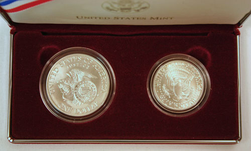 Kennedy Collector's Set reverse images of coins