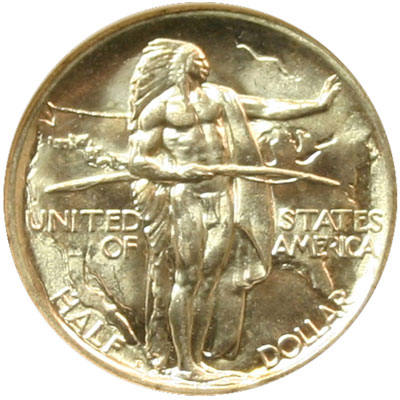 Oregon Trail Memorial Half Dollar commemorative coin reverse