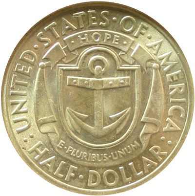 Providence RI Tercentenary Half Dollar commemorative coin reverse