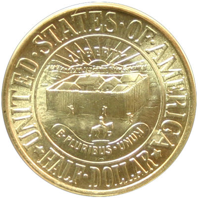 York County Maine Tercentenary half dollar commemorative coin obverse
