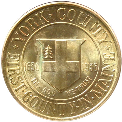 York County Maine Tercentenary half dollar commemorative coin reverse