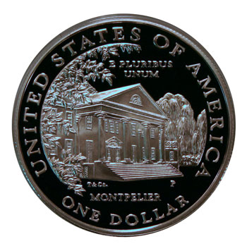 Dolley Madison 1999 Dollar Reverse