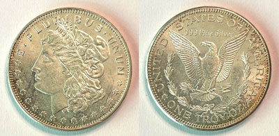 Morgan Silver Round one troy ounce .999 fine silver Morgan Silver Round one troy ounce .999 fine silver