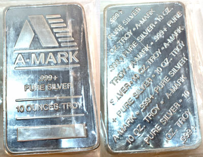 silver a-mark 10-ounce bar