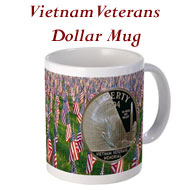 Vietnam Veterans Commemorative Dollar Mug on the Greater Atlanta Coin Show's Numismatic Shoppe