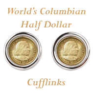 World's Columbian Cufflinks on Greater Atlanta Coin Show's Numismatic Shoppe